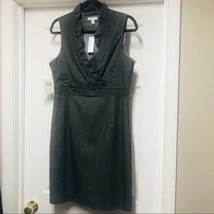 NY&CO gray pinstriped work dress-size 12